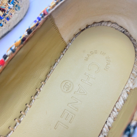 COPY - COPY - Chanel Espadrilles Tweed Grosgrain Multicolor 38 - Picture 4 of 7
